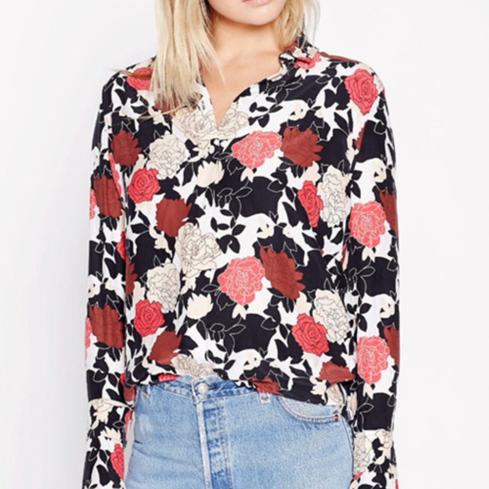 NWT Equipment Daphne Floral print Silk Blouse